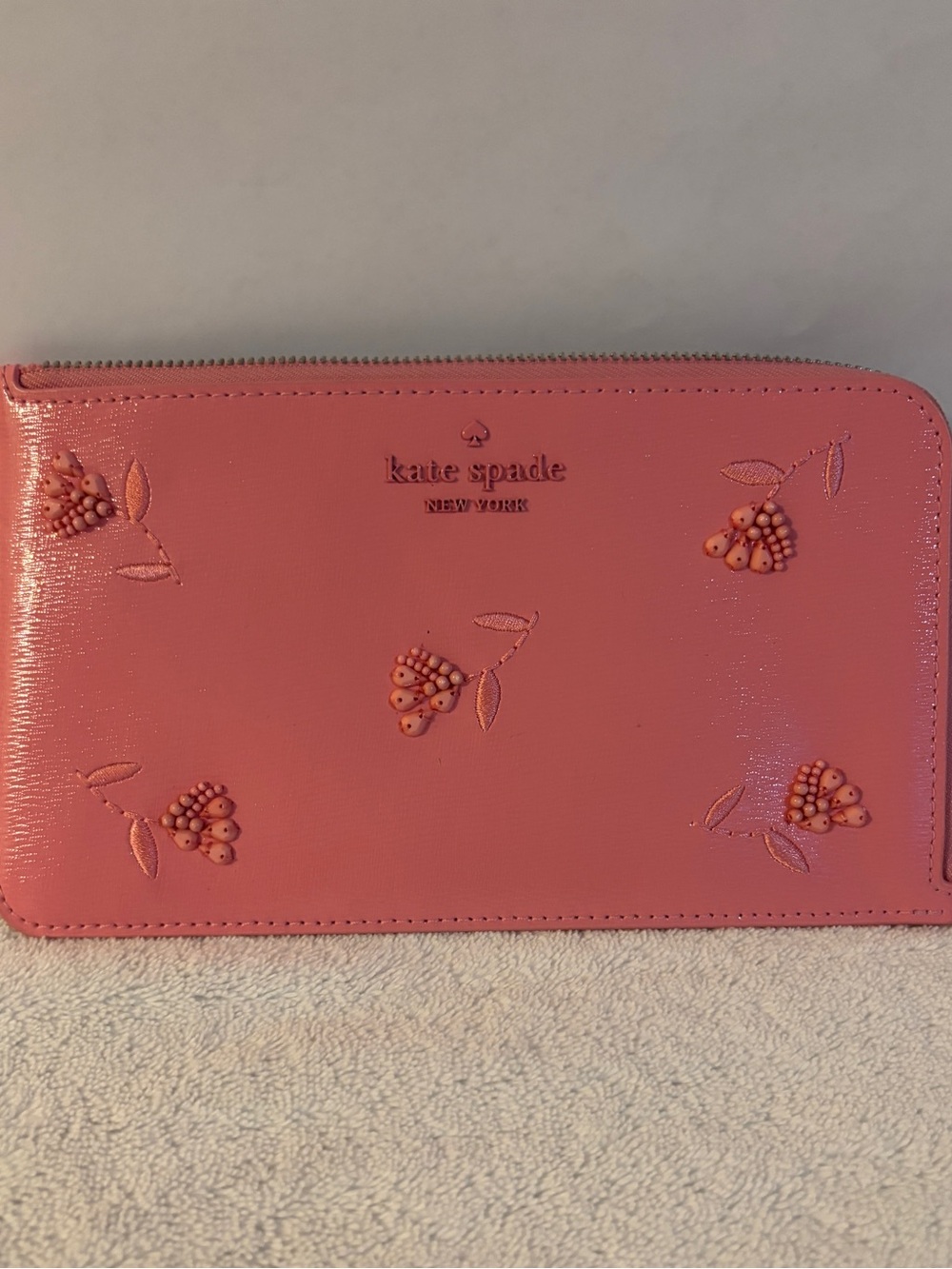 kate spade Pink Floral Zip Around Wallet